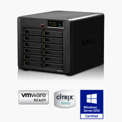 Synology Atom雙核2.13 CPU/2GB/12Bay/USBx6/IBx1/2LAN/NVR