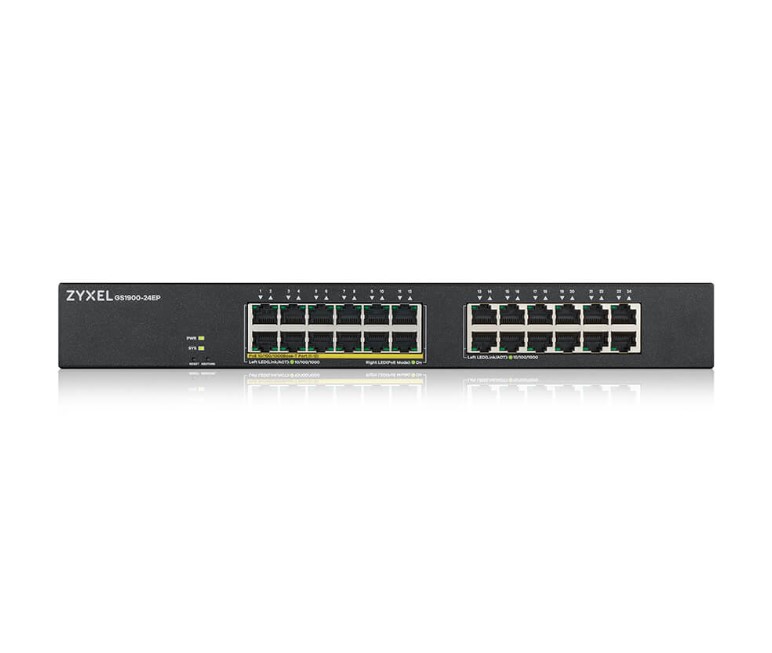GS1900-24EP/12埠PoE+12埠Gigabit機架智慧網管交換器