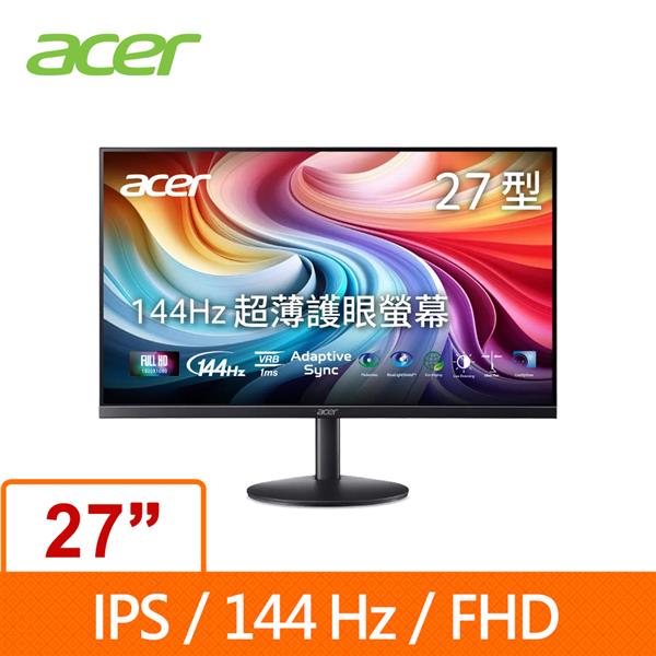 宏碁Acer SA273 P1(黑) 27吋超薄護眼螢幕