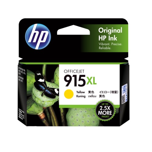 HP 915XL 高印量黃色墨水匣