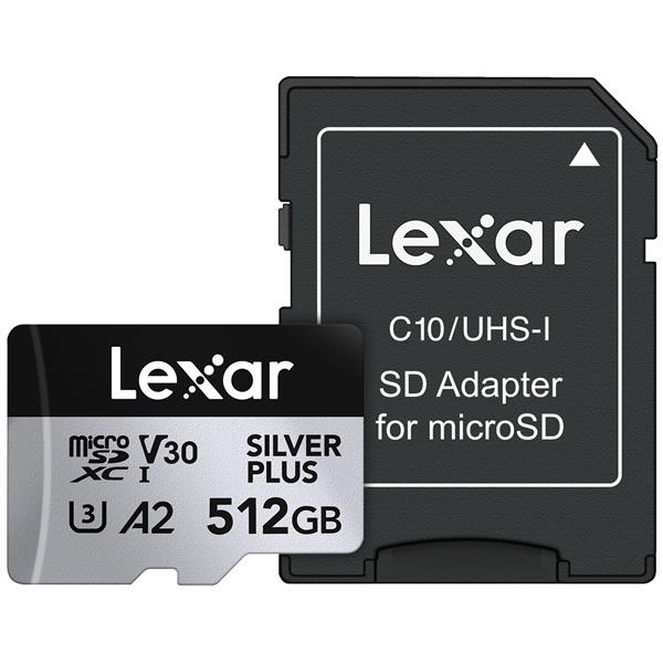 Lexar 雷克沙 Silver Plus MicroSDXC UHS-I(U3) A2 512G記憶卡