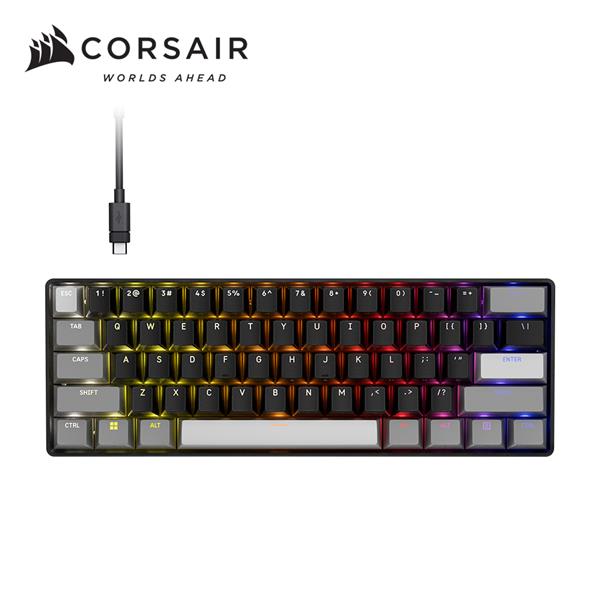 海盜船Corsair CLIPPER 破浪者 PRO MINI 60 8K RGB機械鍵盤【磁軸 | 黑．中文】