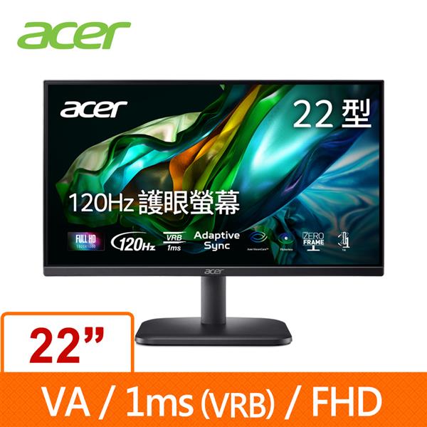 宏碁Acer 22型 EK220Q J0 VA FHD 護眼電腦螢幕
