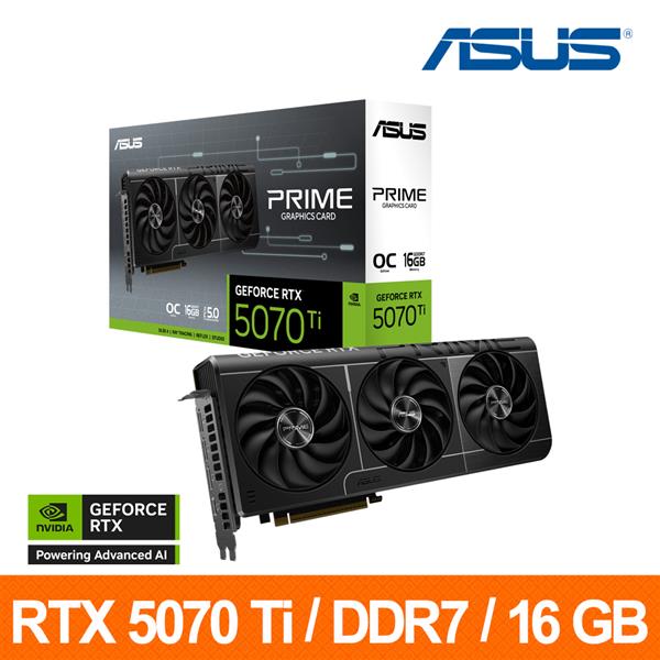 華碩ASUS PRIME-RTX5070TI-O16G 顯示卡