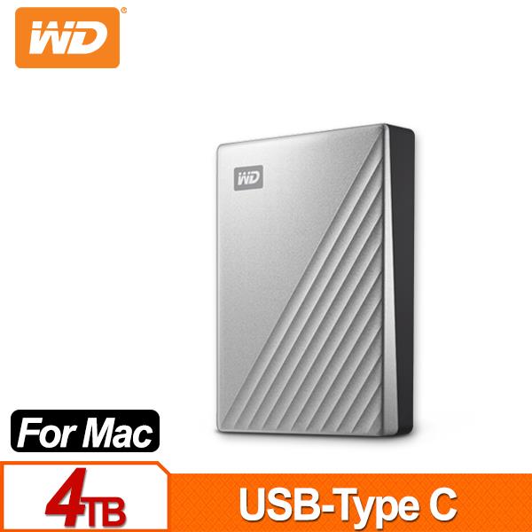 WD My Passport Ultra for Mac 4TB 2.5吋USB-C行動硬碟