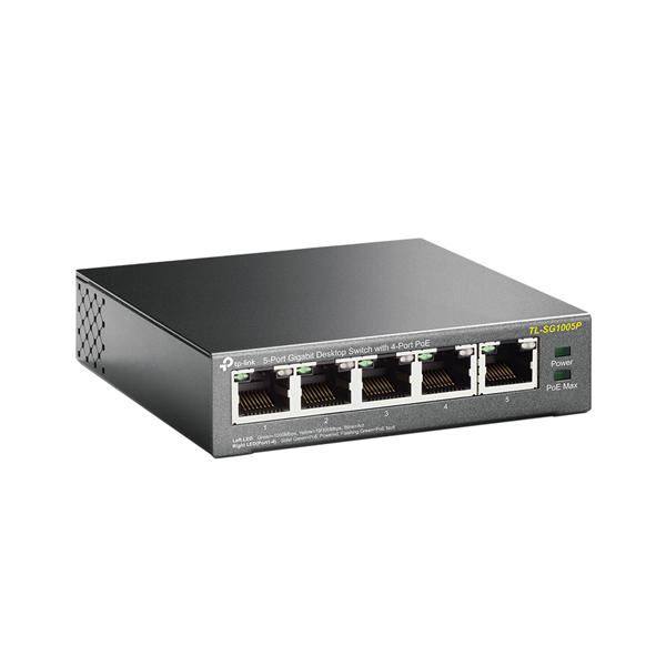 TP-LINK TL-SG1005P(UN)版本:6 5埠 Gigabit 桌上型交換器(含4埠 PoE+)(商用)