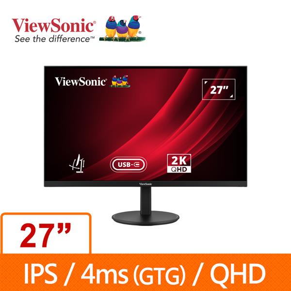 優派ViewSonic VG2708U-2K 27吋 人體工學顯示器內建喇叭