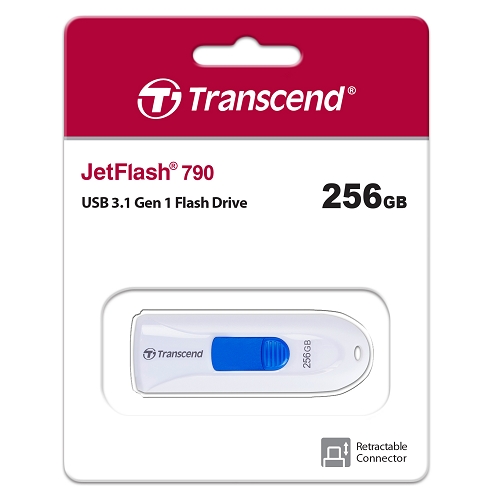 TRANSCEND JetFlash790 256GB 隨身碟(白)