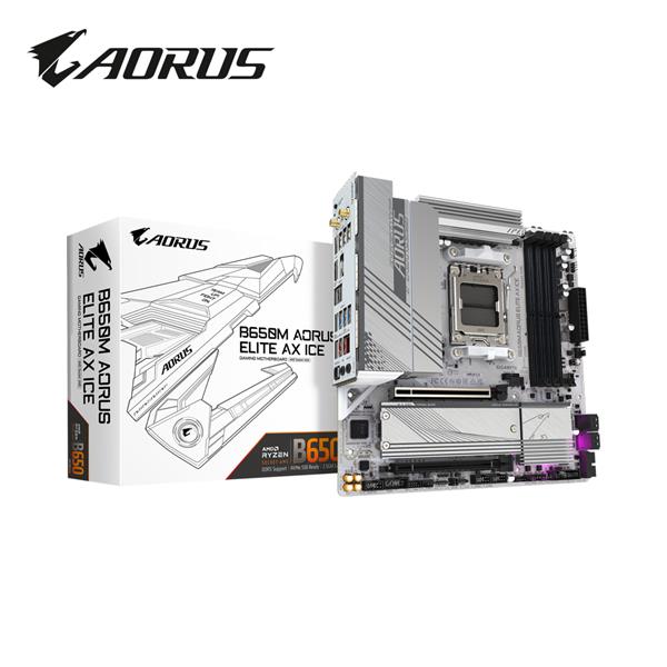 技嘉GIGABYTE B650M AORUS ELITE AX ICE AMD主機板