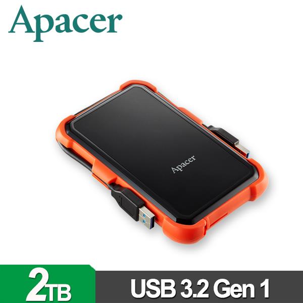 宇瞻 Apacer AC630 2TB (橘黑) 2.5吋軍規抗摔行動硬碟
