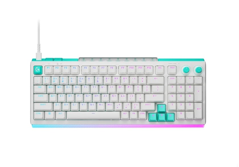 羅技G G512 X 98類比機械雙軸(白)有線鍵盤-線性軸