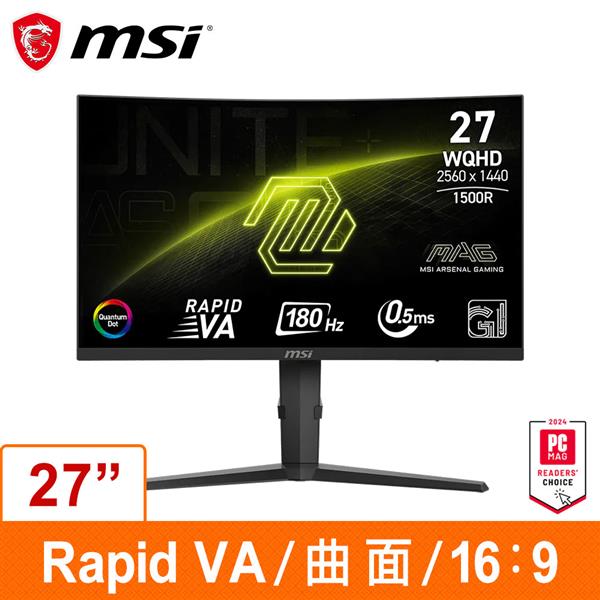 微星MSI MAG 275CQRF QD E2 (27吋電競曲面顯示器)
