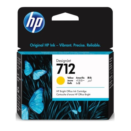 HP 712 29 毫升 黃色墨水匣
