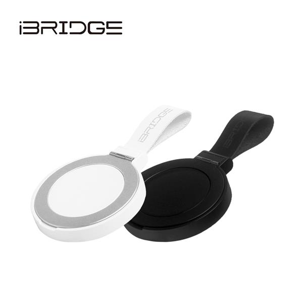 iBRIDGE 15W 磁吸指環支架無線充電器 - 黑 (IBW020)