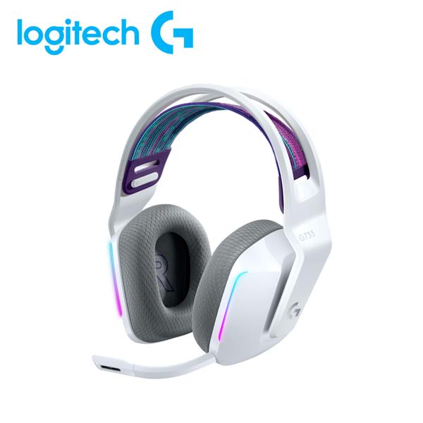 羅技 G733 無線RGB炫光電競耳麥白