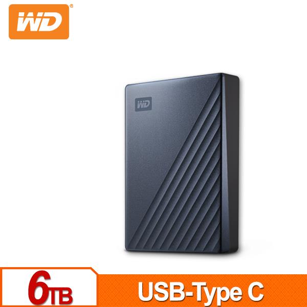 WD My Passport Ultra 6TB(星曜藍) 2.5吋USB-C行動硬碟
