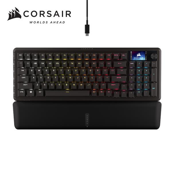 海盜船Corsair 先鋒者 VANGUARD 96(黑)無線三模線性軸機械鍵盤【MLX/中文】