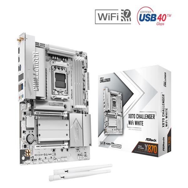 華擎 X870 CHALLENGER WIFI WHITE AMD主機板