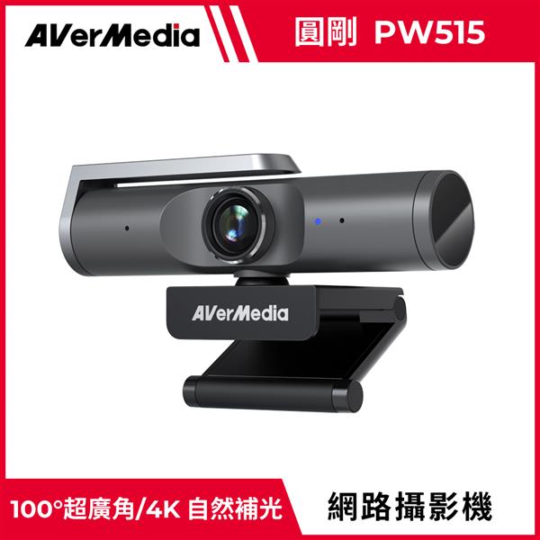 圓剛AVerMedia 4K自動對焦AI網路攝影機-PW515 (球面)