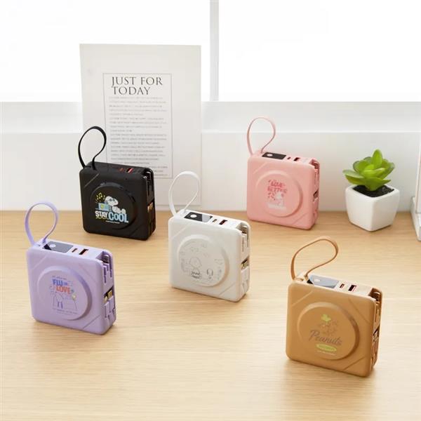 米沃SNOOPY史奴比 7合1 無線充電快充行動電源 (蜜桃粉)