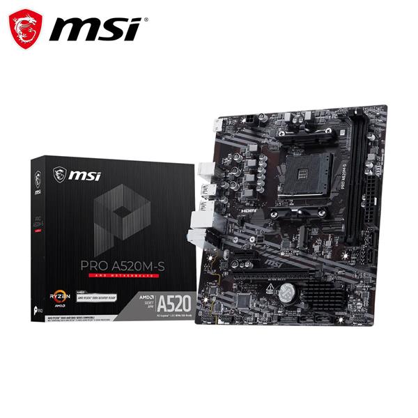 微星MSI PRO A520M-S AMD主機板