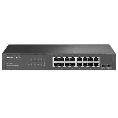 TP-LINK 【MERCUSYS水星】16埠 Gigabit 桌面/機架式交換器 ( MS116GS(UN) Ver:1.0 )