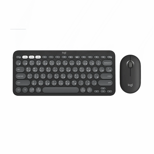 羅技 Pebble 2 Combo 無線藍牙鍵盤滑鼠組-石墨灰