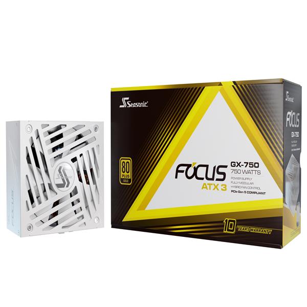 海韻Seasonic ATX3 Focus GX-750W 白色 金牌全模組 電源供應器