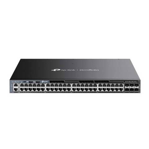 TP-LINK Omada 48 埠 Gigabit 可堆疊 L3 管理型 PoE+ 交換器 (含 6 個 10G 插槽) ( SG6654XHP(UN) Ver:1.0 )