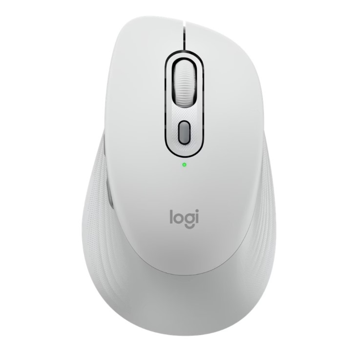羅技 M840 L 多工靜音無線滑鼠(珍珠白)大手版