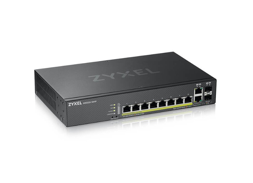 GS2220-10HP/8埠GbE PoE+2埠Combo L2+網管型交換器