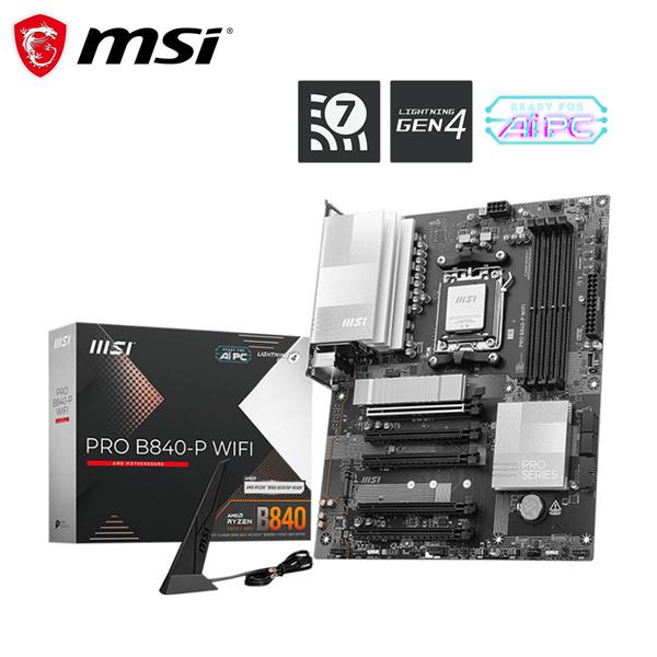 微星MSI PRO B840-P WIFI DDR5 AMD 主機板
