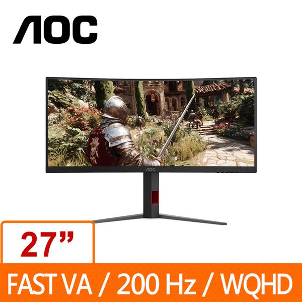 AOC Gaming 34型 CU34G4H 2K WQHD VA (可升降)曲面液晶電競螢幕