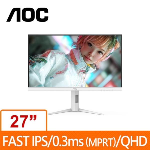 AOC Gaming 27型 Q27G4SL/WS 2K QHD IPS (可旋轉)圓偏光護眼電競螢幕(白)
