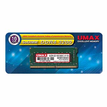 UMAX SO-Dimm DDR4 3200 16GB 2048X8