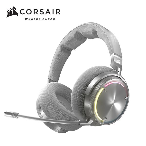 海盜船Corsair VIRTUOSO MAX WIRELESS 鑑賞家 無線電競耳機麥克風【銀】