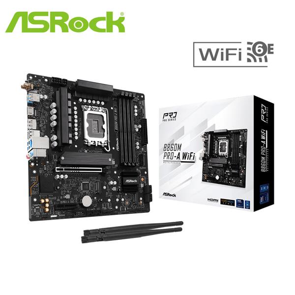 華擎 ASRock B860M Pro-A WiFi MATX 主機板