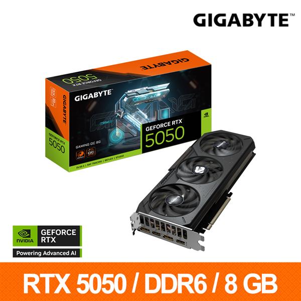 技嘉GIGABYTE GV-N5050GAMING OC-8GD 顯示卡 RTX5050