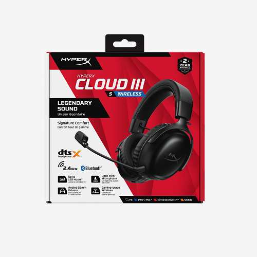 HyperX Cloud III S 無線黑色遊戲耳機