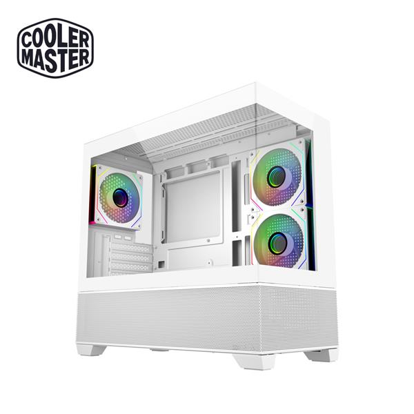 酷碼Cooler Master Elite 490 (白色) 電腦機殼/全景鋼化玻璃