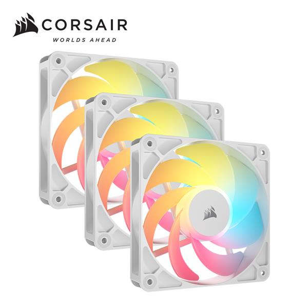 海盜船Corsair RS120-R ARGB PWM 反向機殼風扇組【白｜3入】