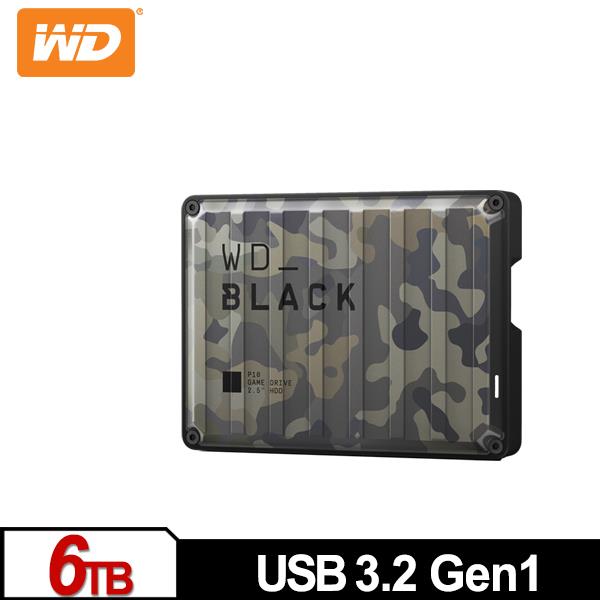 WD 黑標 P10 Game Drive 6TB(迷彩) 2.5吋電競行動硬碟