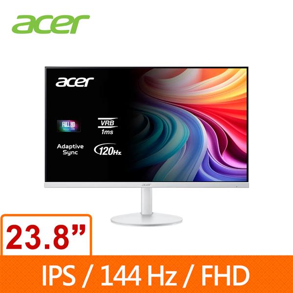 宏碁Acer SA243Y P1 (白)23.8吋超薄護眼螢幕