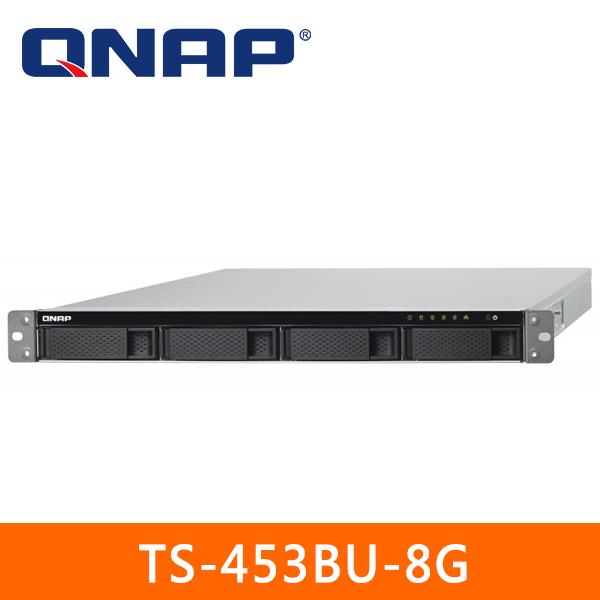 QNAP TS-453BU-4G 單電源機架式(不含滑軌，3年保)網路儲存伺服器