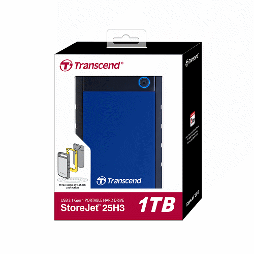 TRANSCEND 1TB 2.5吋 軍規級抗震行動硬碟