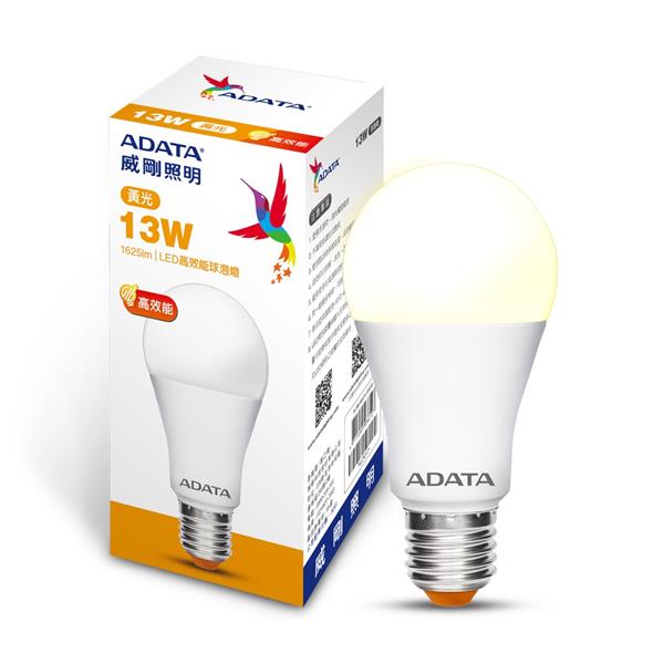 威剛照明 13W 高效能LED(135lmW)球泡燈-黃光
