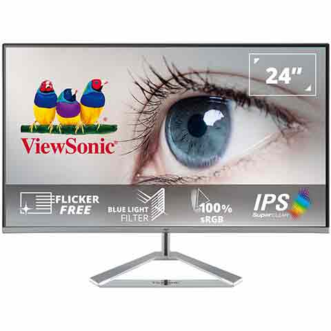 ViewSonic VX2476-SH 24" 無邊框IPS 顯示器