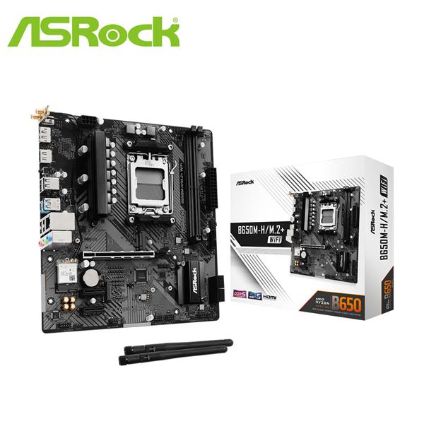 華擎 ASRock B650M-H/M.2+ WIFI AMD AM5 M-ATX 主機板