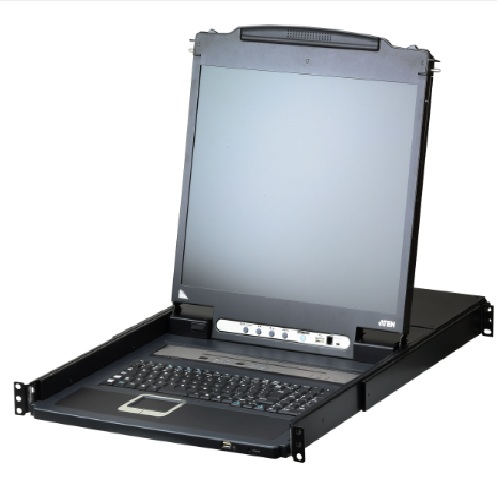 8埠17吋PS/2-USB VGA LCD KVM over IP切換器