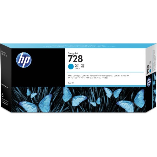 HP 728 高容量青藍色墨水匣